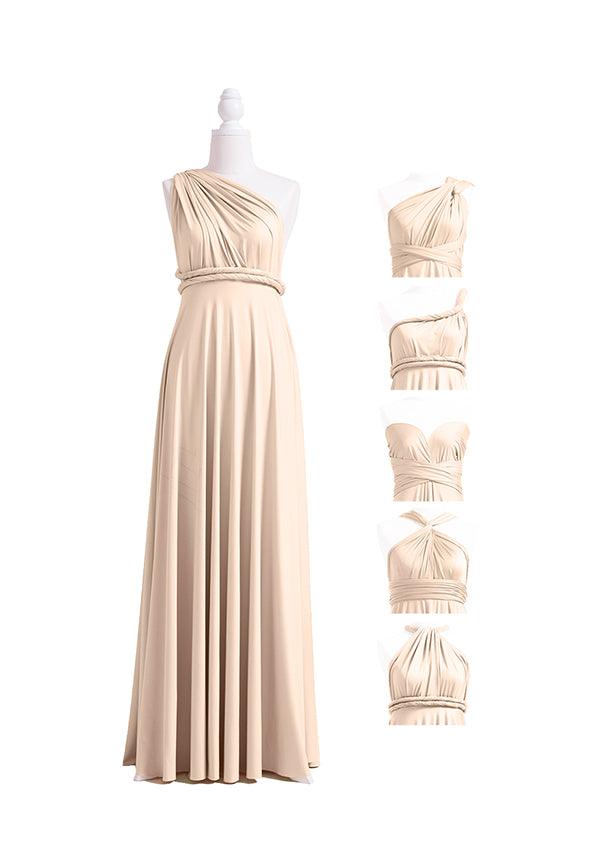 Multiway Bridesmaid Wedding Dress Cream Infinity Dress FOSSIL