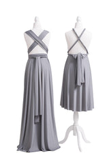 Grey Multiway Convertible Infinity Dress - 72Styles