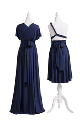 Navy Blue Multiway Convertible Infinity Dress - 72Styles