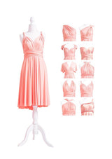 Peach Coral Multiway Convertible Infinity Dress - 72Styles