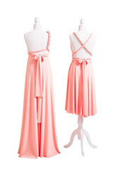 Peach Coral Multiway Convertible Infinity Dress - 72Styles