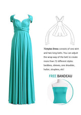Turquoise Multiway Convertible Infinity Dress - 72Styles