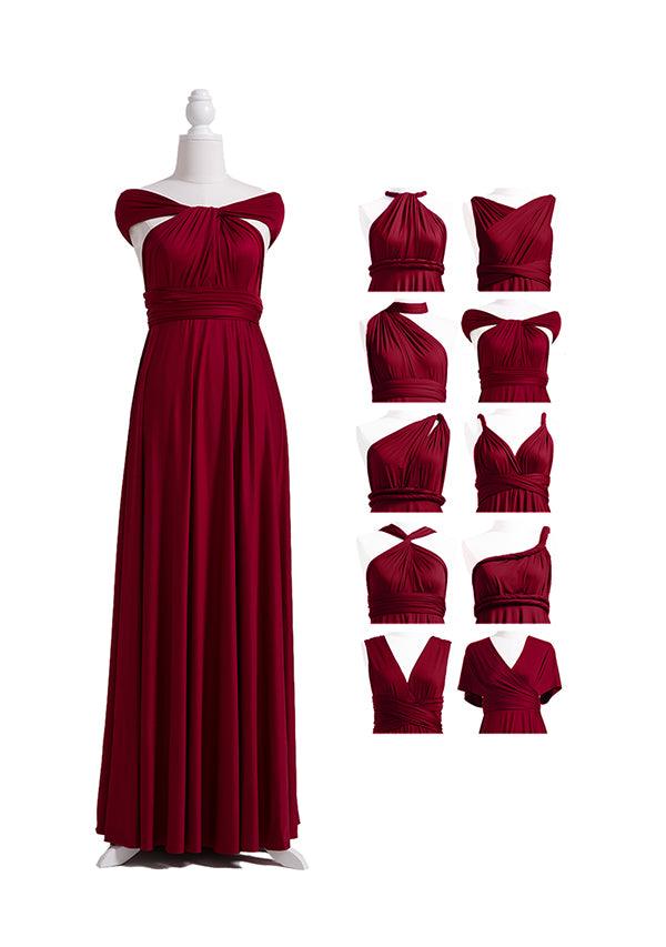 Burgundy Multiway Convertible Infinity Dress - 72Styles