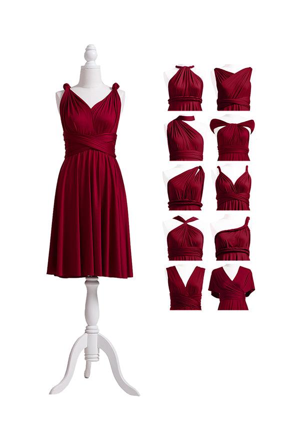 Buy Burgundy Infinity Dress, Wine Multiway Convertible Infinity Dress ...
