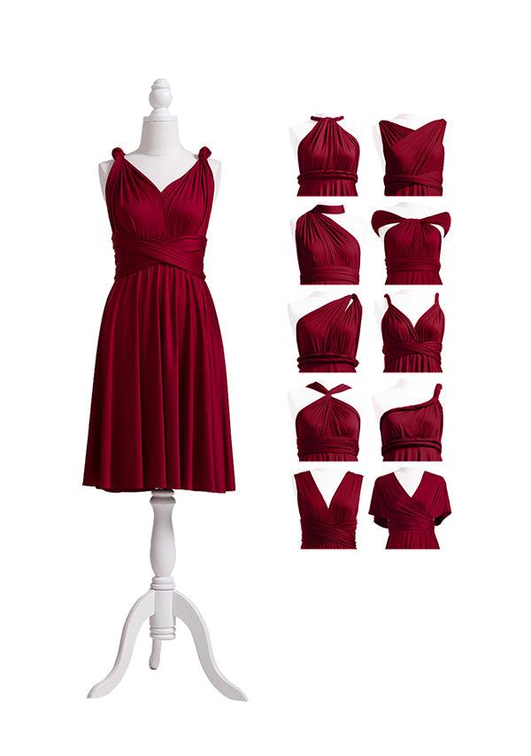 Burgundy Multiway Convertible Infinity Dress - 72Styles