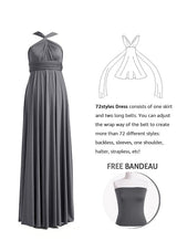 Charcoal Grey Multiway Convertible Infinity Dress - 72Styles