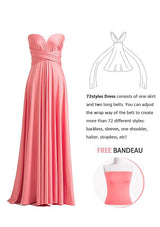 Coral Pink Multiway Convertible Infinity Dress - 72Styles