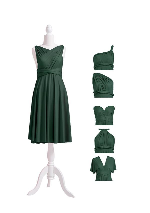 Dark Green Multiway Convertible Infinity Dress - 72Styles