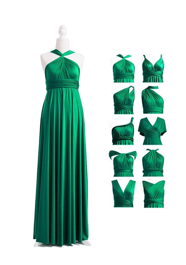 Emerald Green Multiway Convertible Infinity Dress - 72Styles