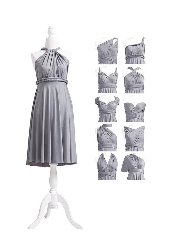 Grey Multiway Convertible Infinity Dress - 72Styles