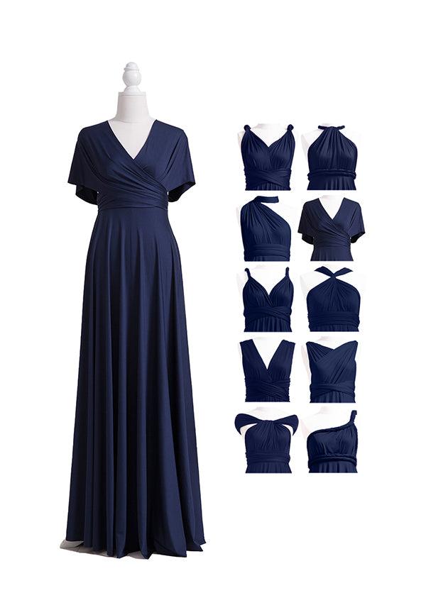 Navy Blue Multiway Convertible Infinity Dress - 72Styles