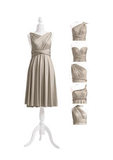 Taupe Multiway Convertible Infinity Dress - 72Styles