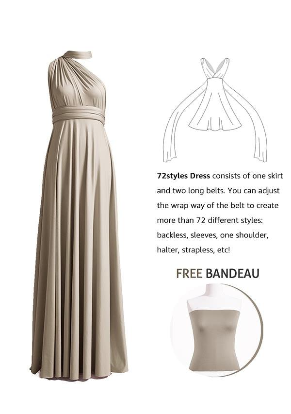 Taupe Multiway Convertible Infinity Dress